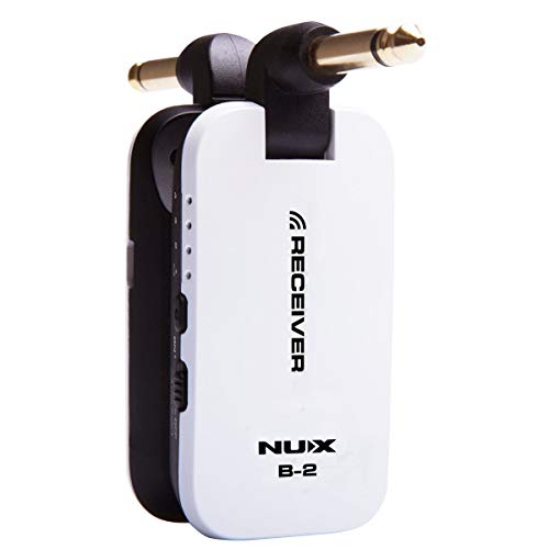 Book Cover NUX B-2 Wireless Guitar System 2.4GHz Rechargeable 4 Channels Wireless Audio Transmitter Receiver (White)
