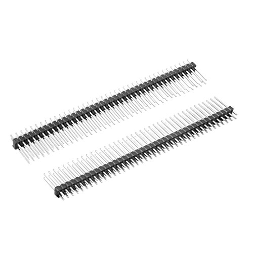 Book Cover uxcell 5Pcs 2.54mm Pitch 40-Pin 19mm Length Double Row Straight Connector Pin Header Strip for Prototype Shield