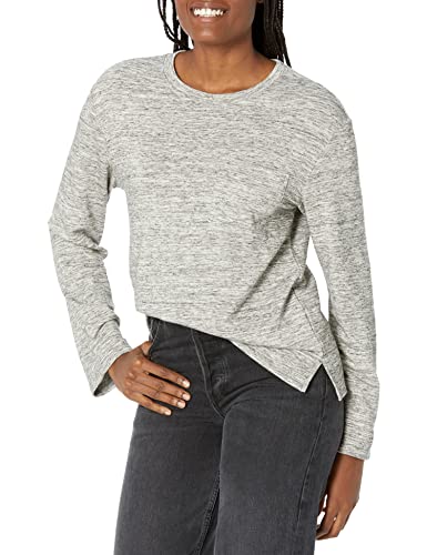 Book Cover Amazon Brand - Daily Ritual Women's Supersoft Terry Long-Sleeve Boxy Pocket Tee
