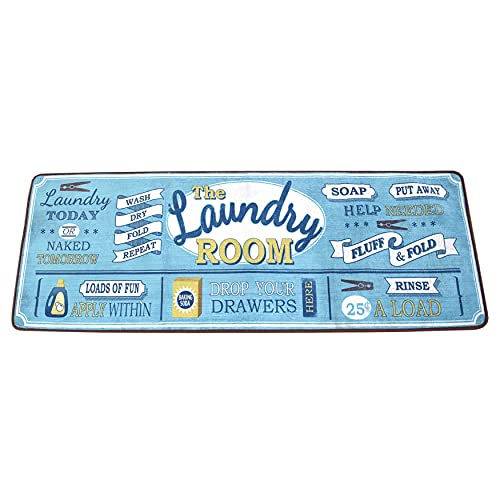 Book Cover Laundry Room Rug - Humorous Laundry-Themed Mat 52 Inches