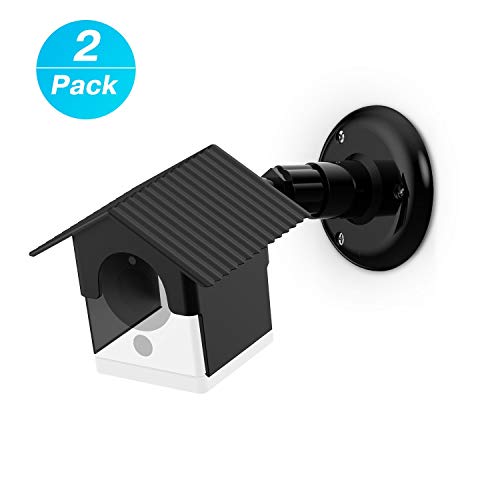 Book Cover Wall Mount Bracket for Wyze Camera, Weather Proof 360 Degree Protective Adjustable Indoor and Outdoor Mount Cover Case for WyzeCam 1080p Smart Camera and Spot Camera Anti-Sun Glare UV Protection (Black) …