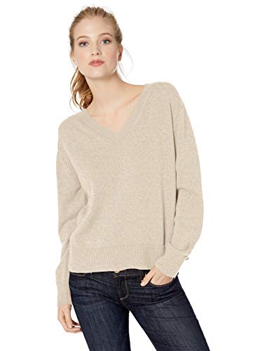 Book Cover Amazon Brand - Daily Ritual Women's 100% Cotton V-Neck Sweater