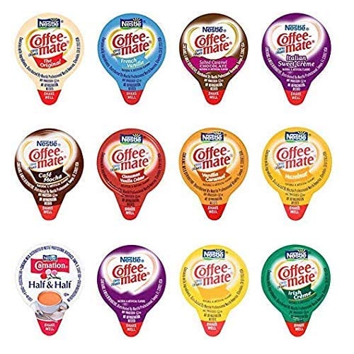 Book Cover Delicious Coffee-Mate Liquid Coffee Creamers (.375oz.) - 12 Flavor Assortment (180 Count) GREAT ASSORTMENT!