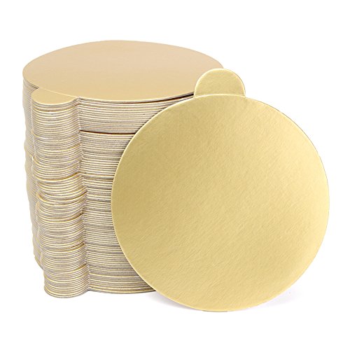 Book Cover 100pcs/Set Round Mousse Cake Boards Gold Paper Cupcake Dessert Displays Tray Wedding Birthday Cake Pastry Decorative Tools Kit