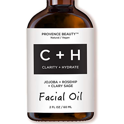 Book Cover Provence Beauty | Clarify + Hydrate Facial Oil - Cold Pressed Jojoba + Rosehip + Clary Sage Oils - Anti-Wrinkle Solution - 2 OZ