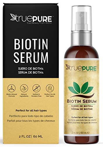 Book Cover TruePure Biotin Serum With BioPure Complex - Natural, Unscented Leave-In Hair & Scalp Treatment Formula For Healthy Hair Growth & Hair Loss Prevention - 2oz