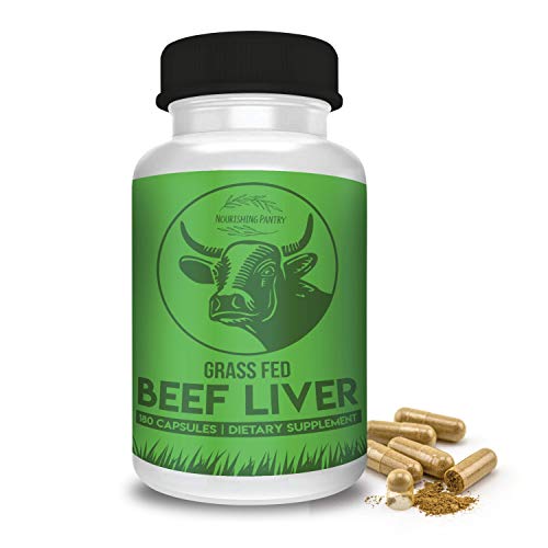 Book Cover Premium Desiccated Beef Liver Capsules â€“ Grass Fed New Zealand Beef Liver Pills Support Biohacking, Energy & Optimal Health â€“ Heme Iron, Vitamin A, and B12 - 180 Capsules (30 Day Supply)
