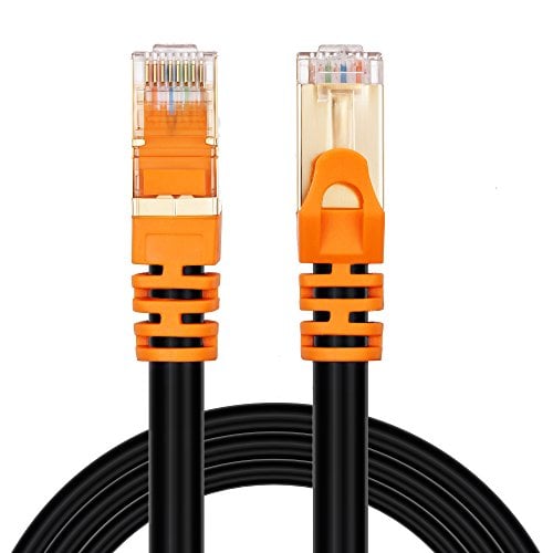 Book Cover Cat 7 Outdoor Ethernet Cable 100 ft,NC XQIN CAT 7 Heavy Duty Double Shielded Ethernet Patch Cable Waterproof Ethernet Cable for Ethernet Switch, IP Camera, POE and More Direct Burial Ethernet Cable