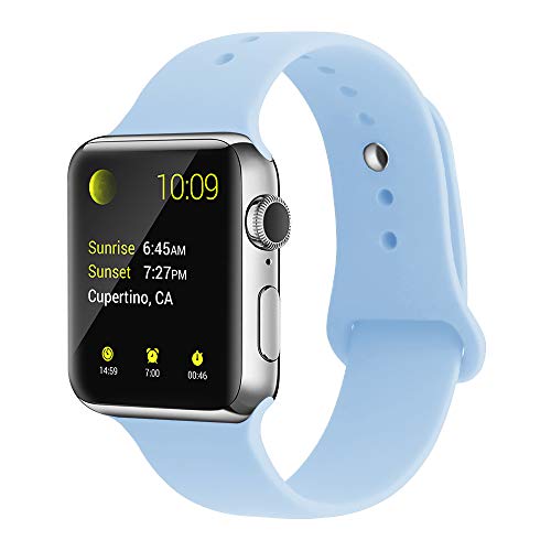 Book Cover YunTree Apple Watch Band Replacement for 38mm 42mm iWatch Sports Band Comfortable Silicone Strap for Apple Watch Series 1 2 3 S/M M/L Size