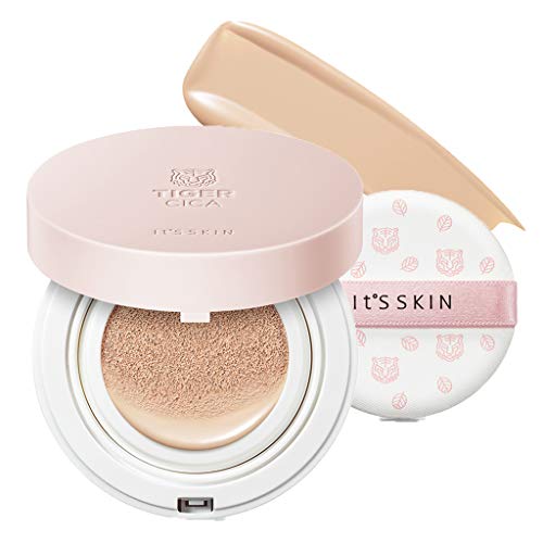 Book Cover It'S SKIN TIGER CICA Blemish Care Cushion SPF50+ PA++++ 15g (01 Light Skin) - Containing Centella Asiatica Blemishes & Acne Care Matte Finish Foundation Cushion, Reduce Redness with Great Coverage