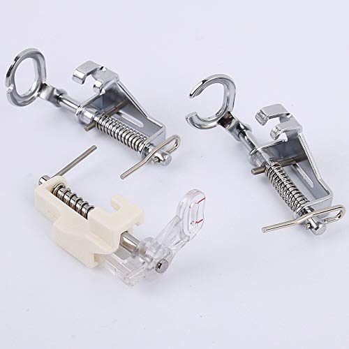 Book Cover 3pcs Large Metal Darning/Free Motion Sewing Machine Presser Foot for All Low Shank Brother Singer Babylock Janome and More Sewing Machines - Include Close Toe, Open Toe and Quilting Foot