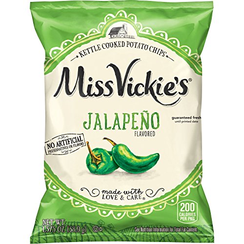 Book Cover Miss Vickie's Flavored Potato Chips, Jalapeno, 28 Count