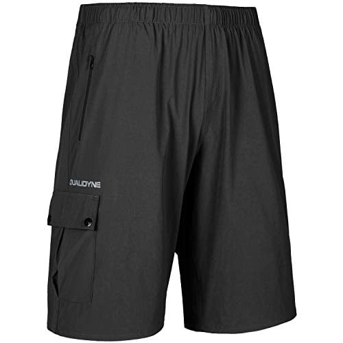 Book Cover qualidyne Men's Mountain Bike Shorts 3D Padded Lightweight MTB Cycling Shorts with Loose Fit -Quick Dry