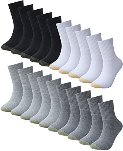 Book Cover BAOMOSI Men's Premium Cotton Quarter Athletic Sock Moisture Wicking Cushion Athletic Casual Socks 6 12 20-Pack
