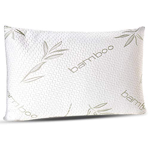 Book Cover Sleepsia Bamboo Pillow - Premium Pillows for Sleeping - Memory Foam Pillow with Washable Pillow Case - Standard Size Pillows (Standard)