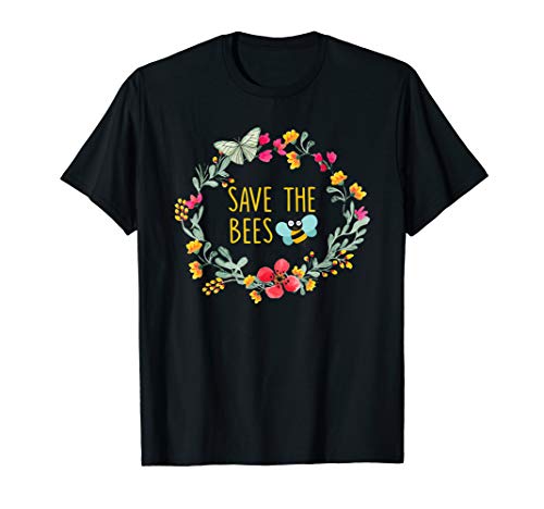 Book Cover Save the Bees T-Shirt Nature Lovers Gift