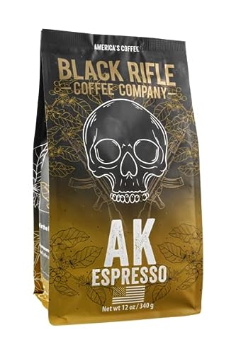 Book Cover Black Rifle Coffee Company, AK-47 Espresso,100% Arabica Coffee,Colombian Supremo Roasted Dark, Whole Bean 12 oz Bag