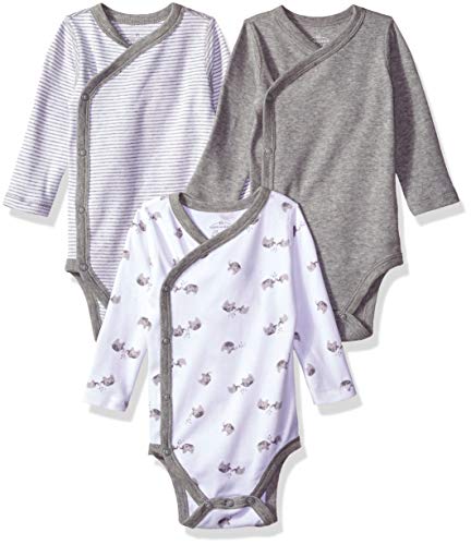 Book Cover Moon and Back Baby Organic 3-Piece Long Sleeve Side Snap Bodysuits