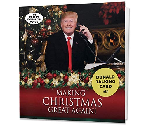 Book Cover New 2018 Talking Trump Christmas Card - Wishes Merry Christmas in Donald Trump's Real Voice - Surprise Someone with a Personal Holiday Greeting from The President of The United States - with Envelope