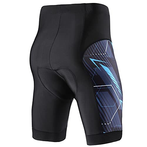 Book Cover KUYOU 4D Padded Cycling Shorts Men Women, Breathable Bicycle Bike Shorts Underwear (L, Black)