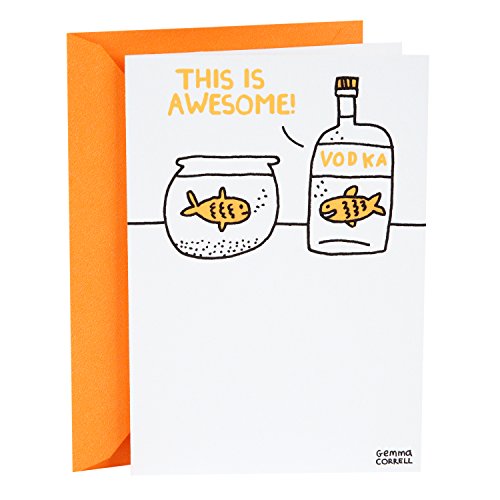 Book Cover Hallmark Shoebox Funny Birthday Card (Vodka Goldfish)