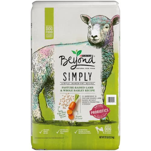 Book Cover Purina Beyond Simple Ingredient, Natural Dry Dog Food, Simply Pasture Raised Lamb & Whole Barley Recipe - 27 lb. Bag