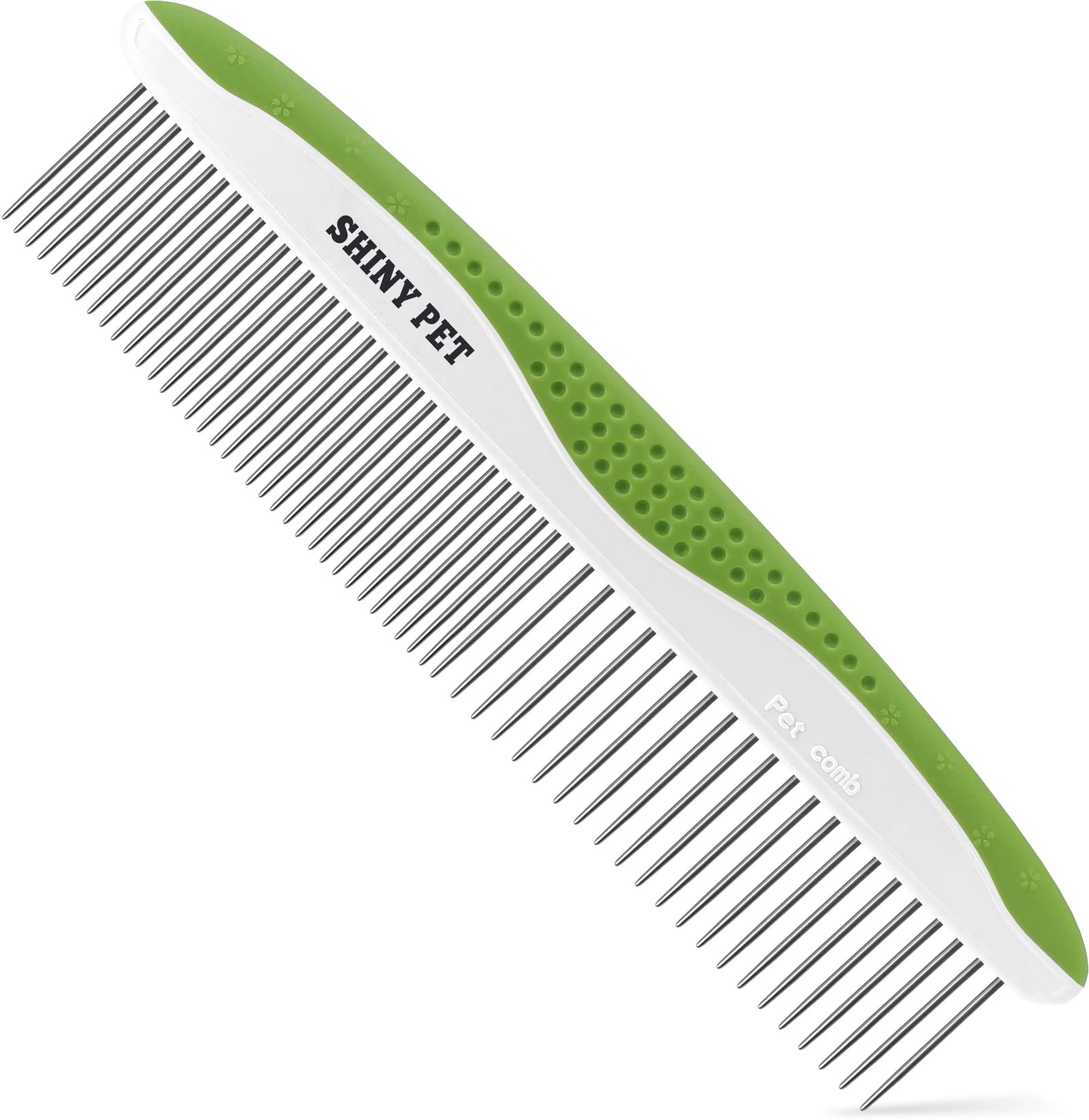 Book Cover Dog Comb for Removes Tangles and Knots - Cat Comb for Removing Matted Fur - Grooming Tool with Stainless Steel Teeth and Non-Slip Grip Handle - Best Pet Hair Comb for Home Grooming Kit - Ebook Guide