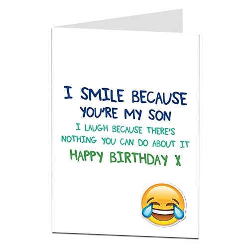 Book Cover Funny Son Birthday Cards Perfect For 18th 21st 30th 40th 50th Cool Quirky Design Blank Inside To Add Your Own Personal Greetings