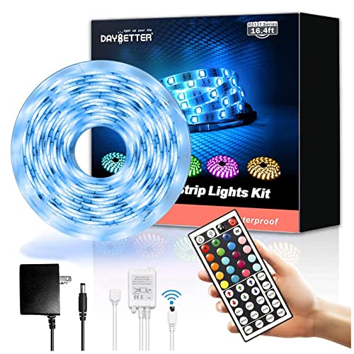 Book Cover DAYBETTER Led Strip Lights 16.4ft Waterproof Color Changing Led Lights with Remote Controller