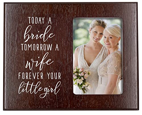 Book Cover Elegant Signs Mother of The Bride Gift - Today a Bride, Tomorrow a Wife, Forever Your Little Girl Picture Frame