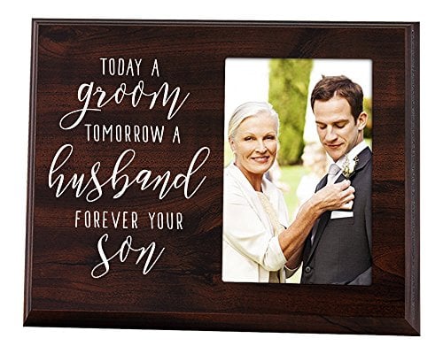 Book Cover Elegant Signs Mother of The Groom Gift - Today a Groom, Tomorrow a Husband, Forever Your Son Picture Frame