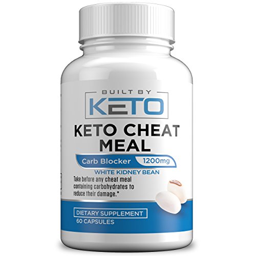 Book Cover Carb Blocker - 1200mg White Kidney Bean Extract - Keto Cheat Meal - Best Carb, Starch, Fat Blocker for The Ketogenic Diet - Eat Carbs While on Keto - 60 Capsules - Built By Keto