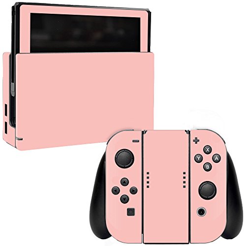 Book Cover MightySkins Skin Compatible with Nintendo Switch - Solid Blush | Protective, Durable, and Unique Vinyl Decal wrap Cover | Easy to Apply, Remove, and Change Styles | Made in The USA