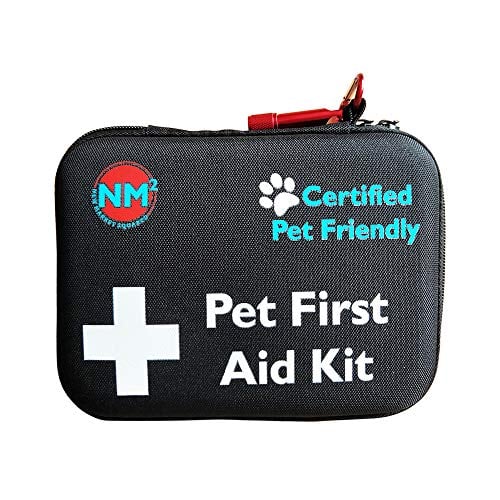 Book Cover Pet First Aid Kit for Dogs & Cats |60-Piece First Aid Bag for Pets, Animals | Perfect for Travel Emergencies with Pet First Aid Guide Book and Instructions | Certified Pet Friendly