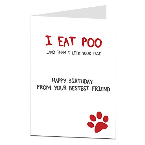 Book Cover Funny Birthday Card Dog Pet Theme Perfect For The Owner Lover Mum Dad Husband Boyfriend From Your Furry Bestest Friend