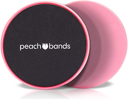 Book Cover Peach Bands Core Sliders Fitness - Dual Sided Exercise Discs for Abs and Core