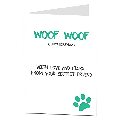 Book Cover Funny Birthday Card Dog Pet Theme Perfect For The Owner Lover Mum Dad Husband Boyfriend From Your Furry Friend
