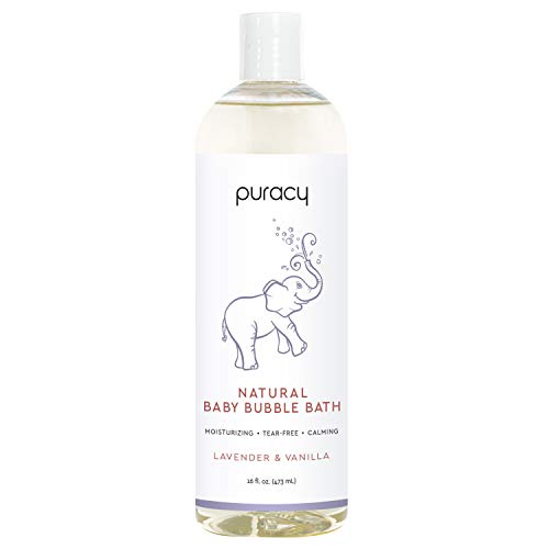 Book Cover Puracy Natural Baby Bubble Bath, Lavender & Vanilla, Tear-Free, Hypoallergenic, 16 Ounce