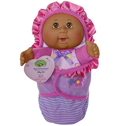 Book Cover Cabbage Patch Kids Official, Newborn Baby African American Girl Doll - Comes with Swaddle Blanket and Unique Adoption Birth Announcement