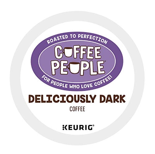 Book Cover Coffee People Deliciously Dark, Single-Serve Keurig K-Cup Pods, Dark Roast Coffee, 72 Count