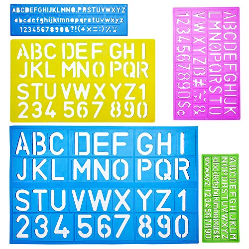 Book Cover Mr. Pen Letters and Numbers Alphabet Templates, Letter Stencils, Pack of 5