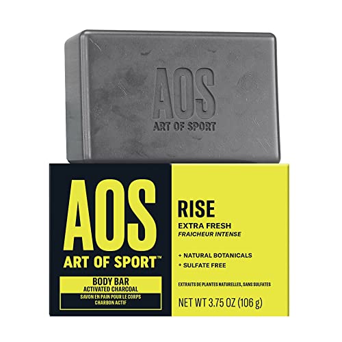 Book Cover Art of Sport Menâ€™s Bar Soap, Charcoal Activated Hand, Face and Body Soap, Fresh Fragrance, Made with Natural Botanicals, Moisturizing Tea Tree Soap, Made for Athletes, Rise Scent, 3.75 Ounce (Pack of 2)