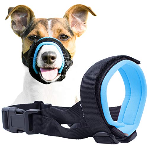 Book Cover EYOBE Soft dog muzzle guard-prevents unnecessary chewing of bites Safe and comfortable-Soft neoprene cushion