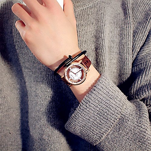 Book Cover Unisex Fashion Exquisite Classic Hollow-Out Quartz-Watch Unique Casual Style Dial Design Leather Wristband Clock