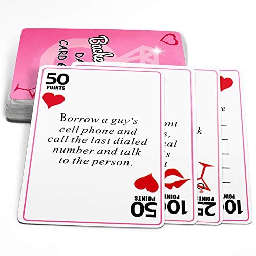 Book Cover 52 Card Bachelorette Party Games - Drinking, Dares & Scavenger Hunt Cards - Fun Bridal Shower Games or Hen Party Supplies & Decorations Idea