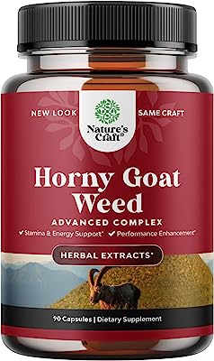 Book Cover Horny Goat Weed for Male Enhancement - Extra Strength Horny Goat Weed for Men 1590mg Complex with Tongkat Ali Saw Palmetto Extract Panax Ginseng and Black Maca Root for Stamina & Energy - 45 Servings