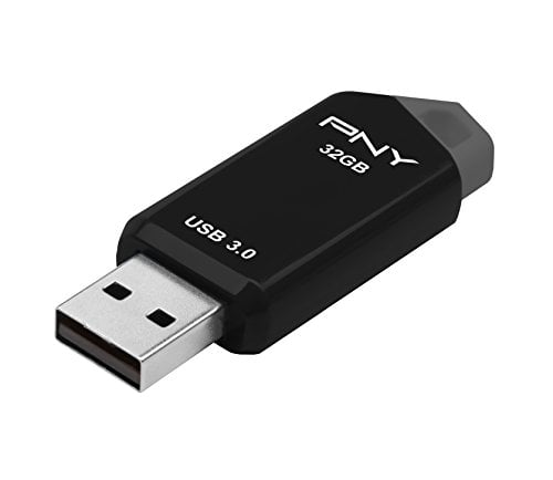 Book Cover PNY Retract USB 3.0 Flash Drive, 32GB, Black (P-FD32GTRTC-GE)