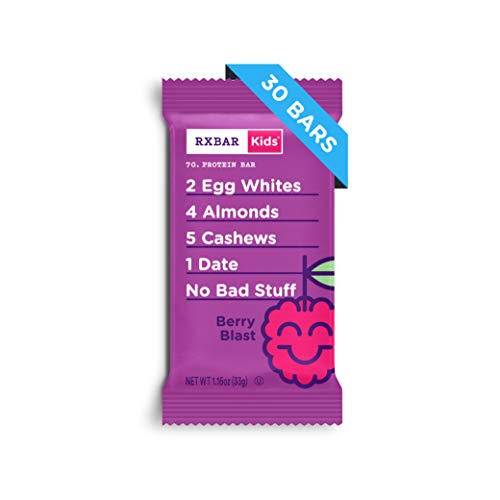 Book Cover RXBAR Kids Real Food Protein Bar, Berry Blast, Gluten Free, 1.16oz Bars, 30 Count