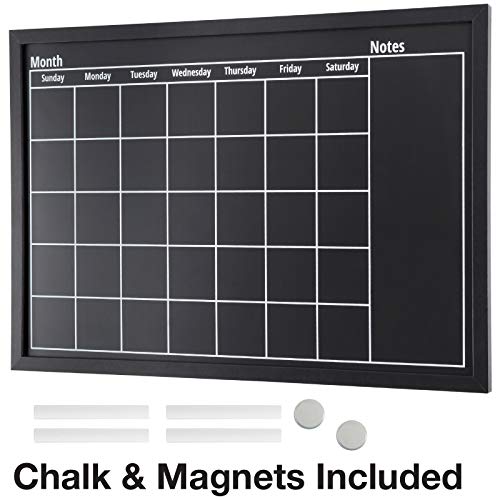 Book Cover Framed Calendar Chalkboard: Includes Chalk & Magnets/Chalk Board Size 23.5