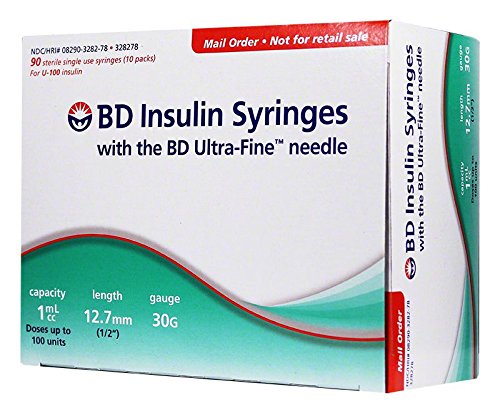 Book Cover BD Ultra-Fine Insulin Syringes, 30 Gauge 1 cc 1/2